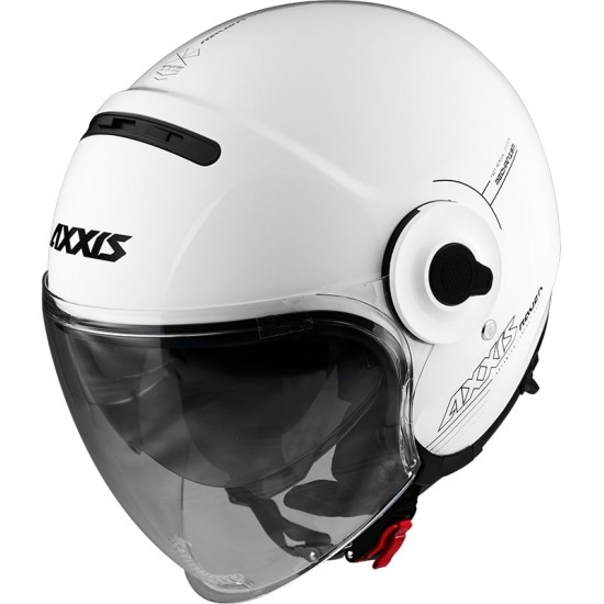 Helm Axxis Raven Solid Glans Wit  M